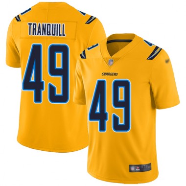 Los Angeles Chargers NFL Football Drue Tranquill Gold Jersey Men Limited #49 Inverted Legend->los angeles chargers->NFL Jersey
